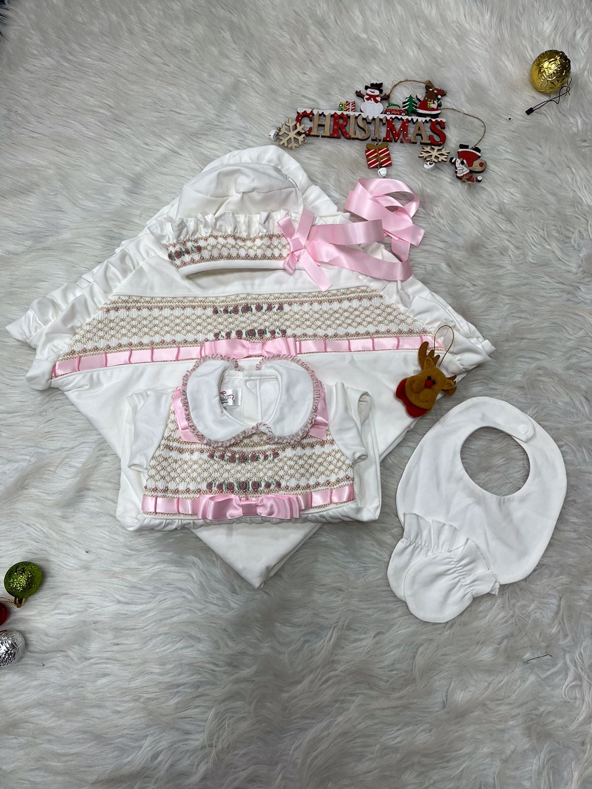 Pink Bow Babygrow - Babygrow ONLY