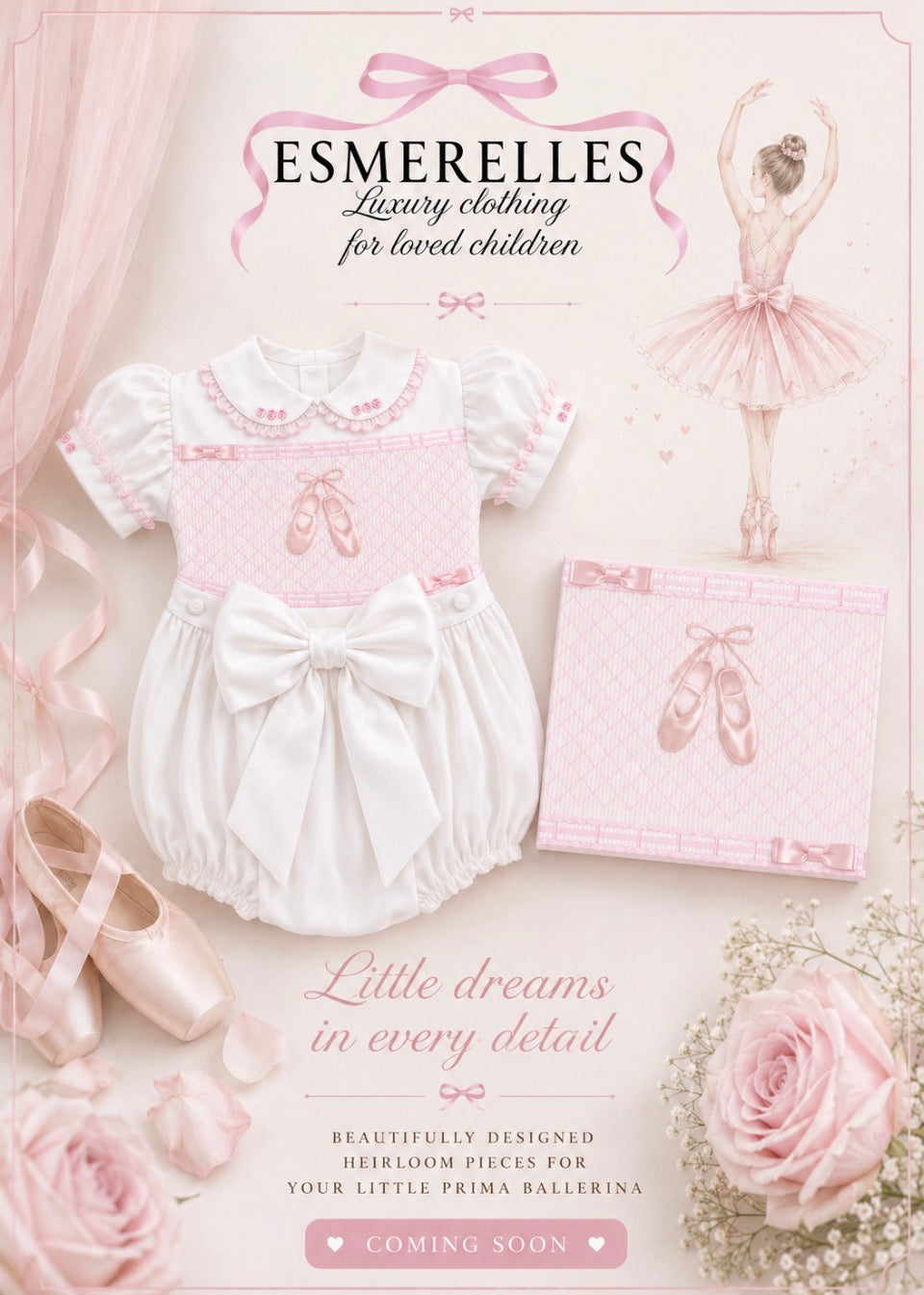 Ballarina satin smock romper
