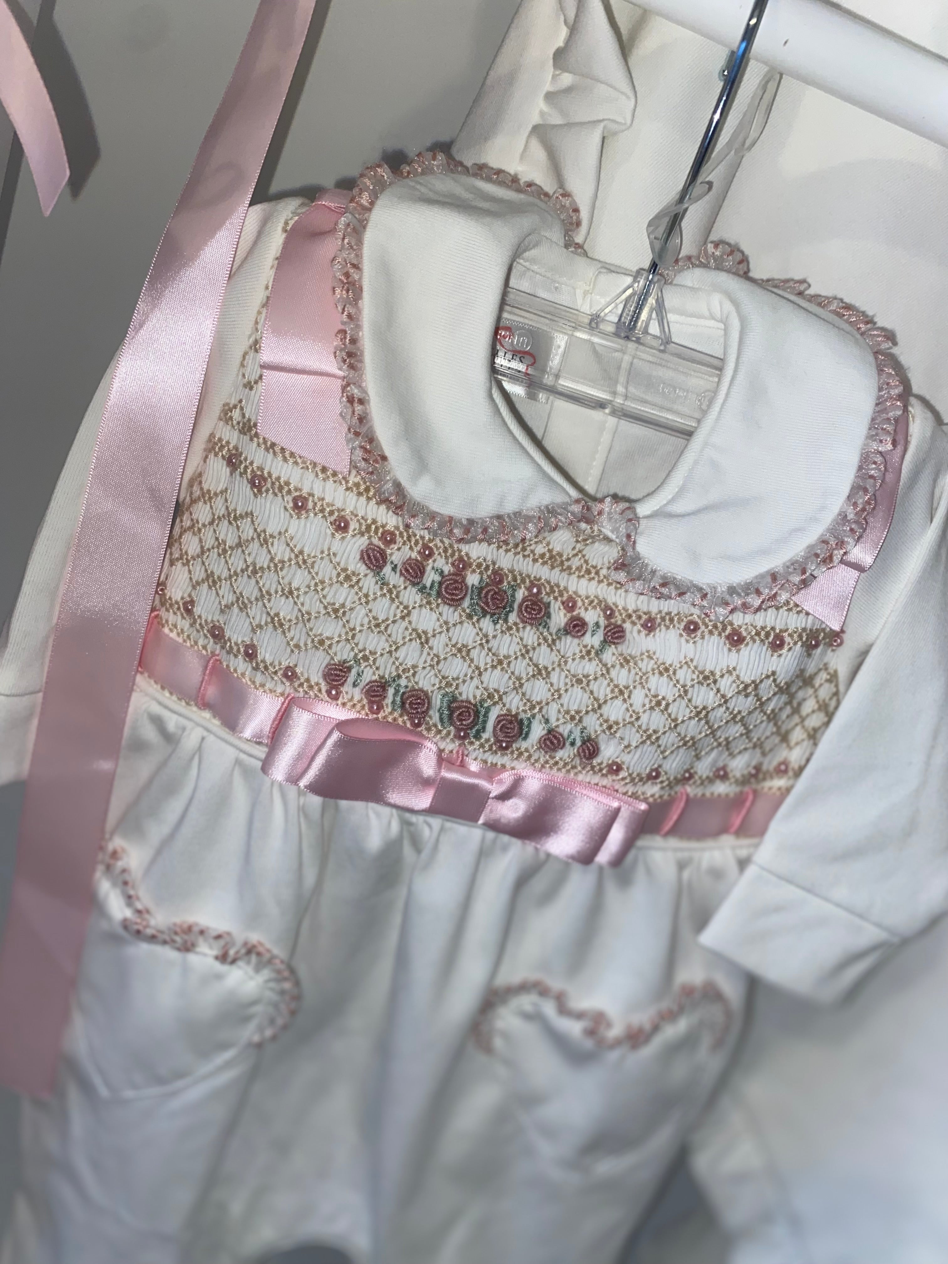 Pink Bow Babygrow - Babygrow ONLY