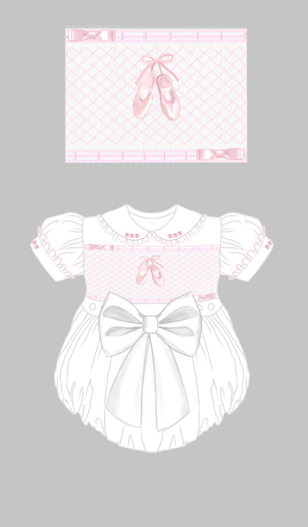 Ballarina satin smock romper