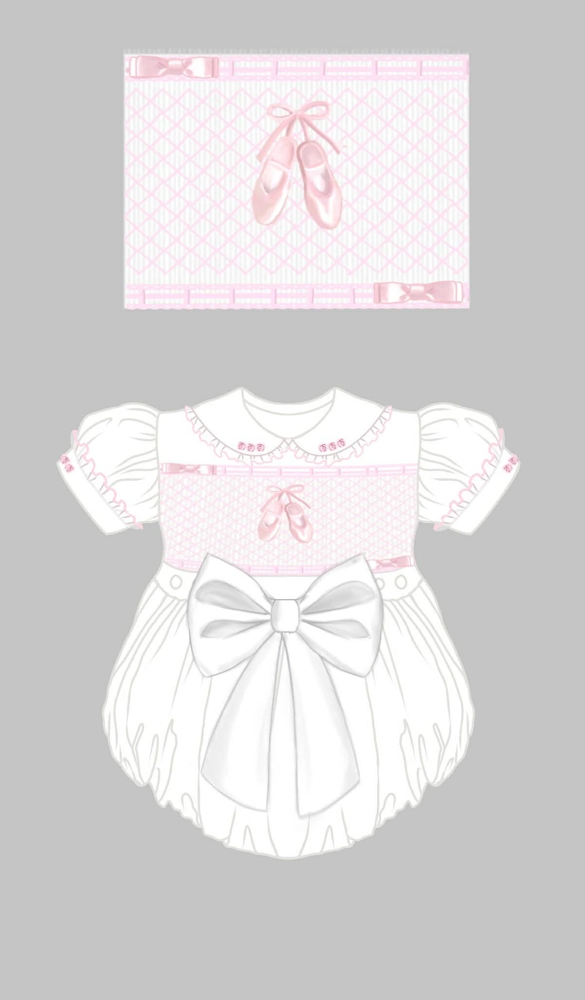 Ballarina satin smock romper