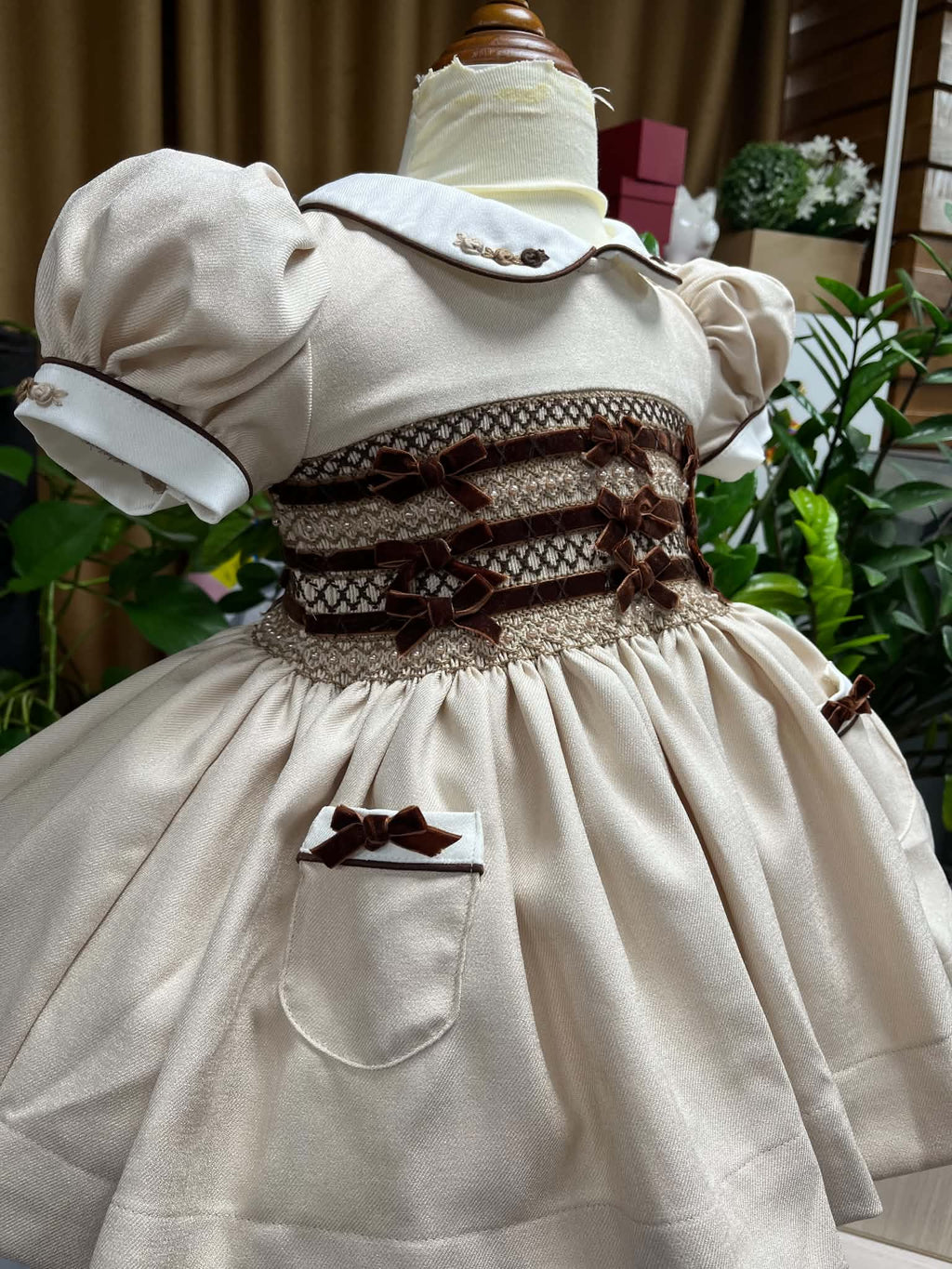 Velvet Bow Dress- Due in November