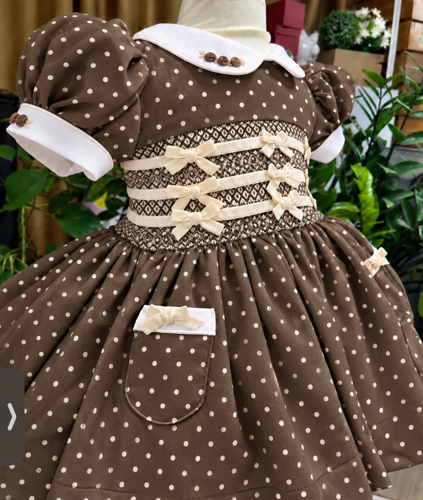 Velvet Bow Dress- Due in November