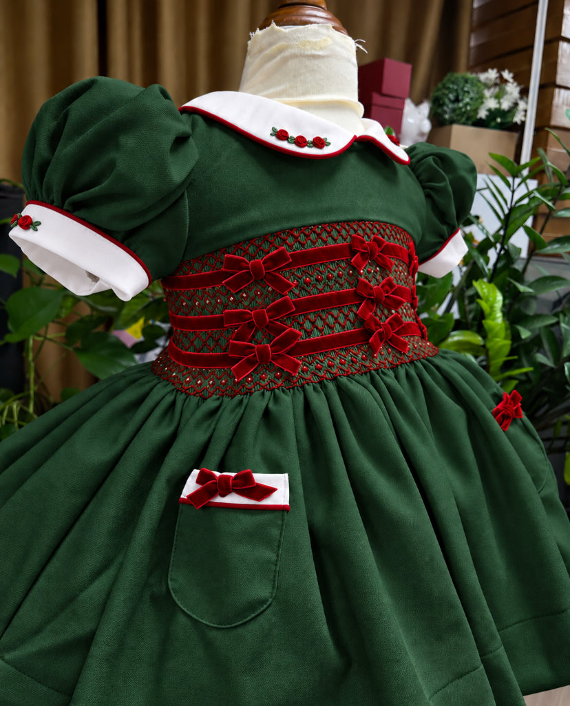 Velvet Bow Dress- Due in November