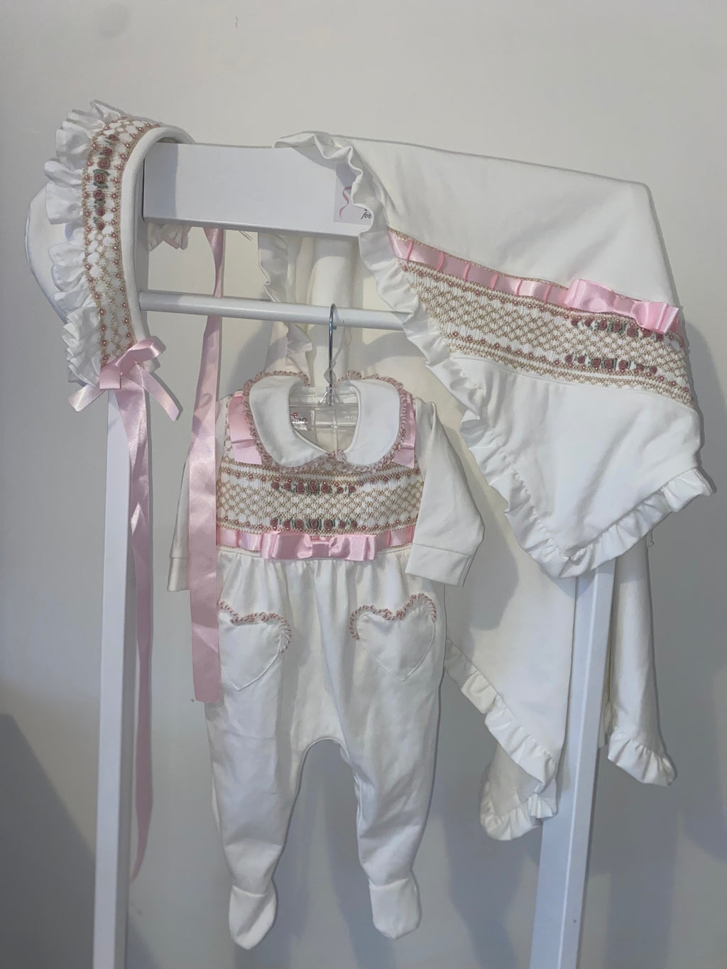 Pink Bow Babygrow - Babygrow ONLY