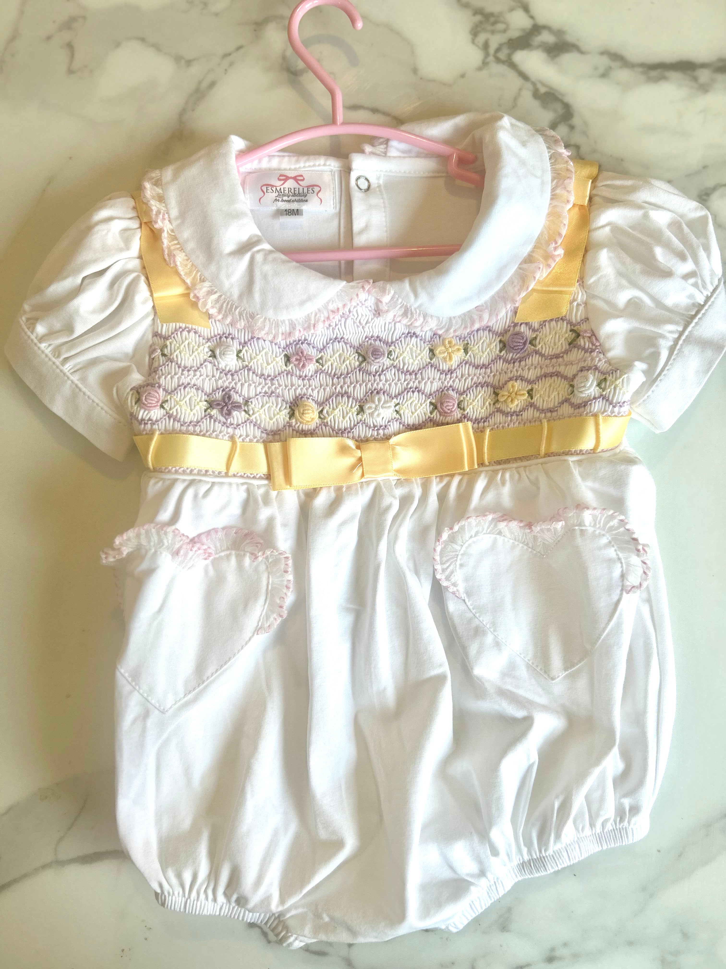 Floral soft Pima romper