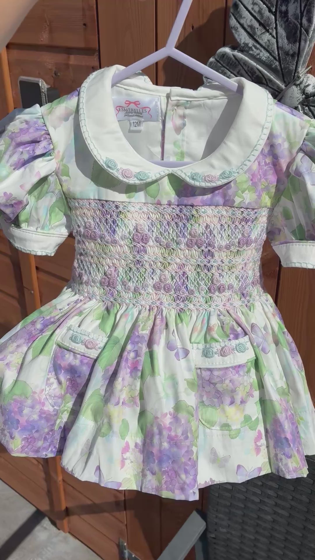 Lilac dreams smock dress
